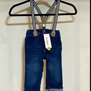 Jeans with suspenders-12 months-Brand: Cat & Jack
